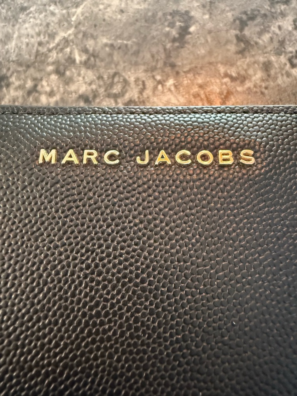 Marc Jacobs Black Textured wallet with Gold Accents. EUC! - Picture 9 of 11